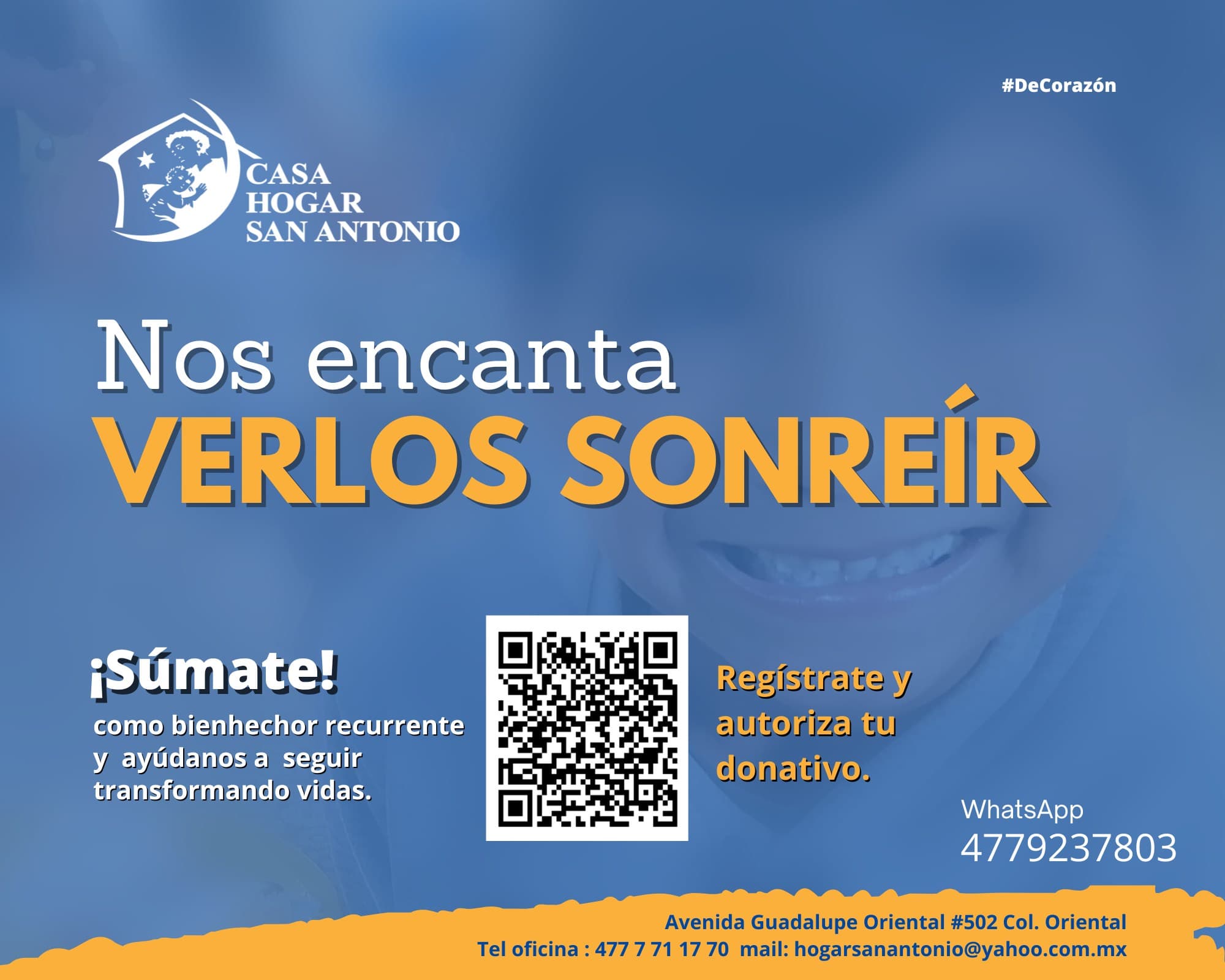 Tu colaboración es muy importante, súmate como donante recurrente e impacta positivamente en la vida de niños y adolescentes