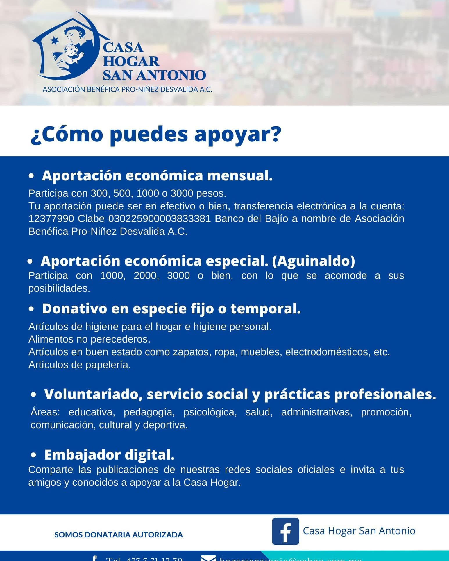 Con tu ayuda transformamos vidas