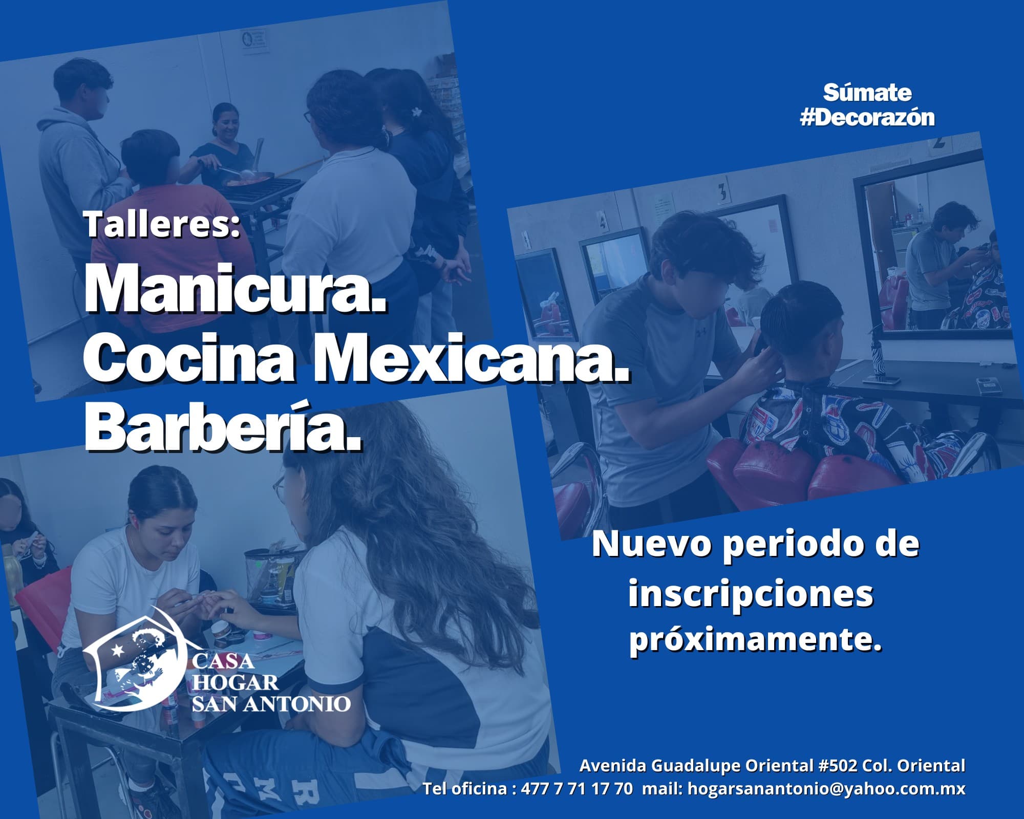 Estamos a punto de comenzar con el nuevo periodo de inscripciones para nuestros talleres