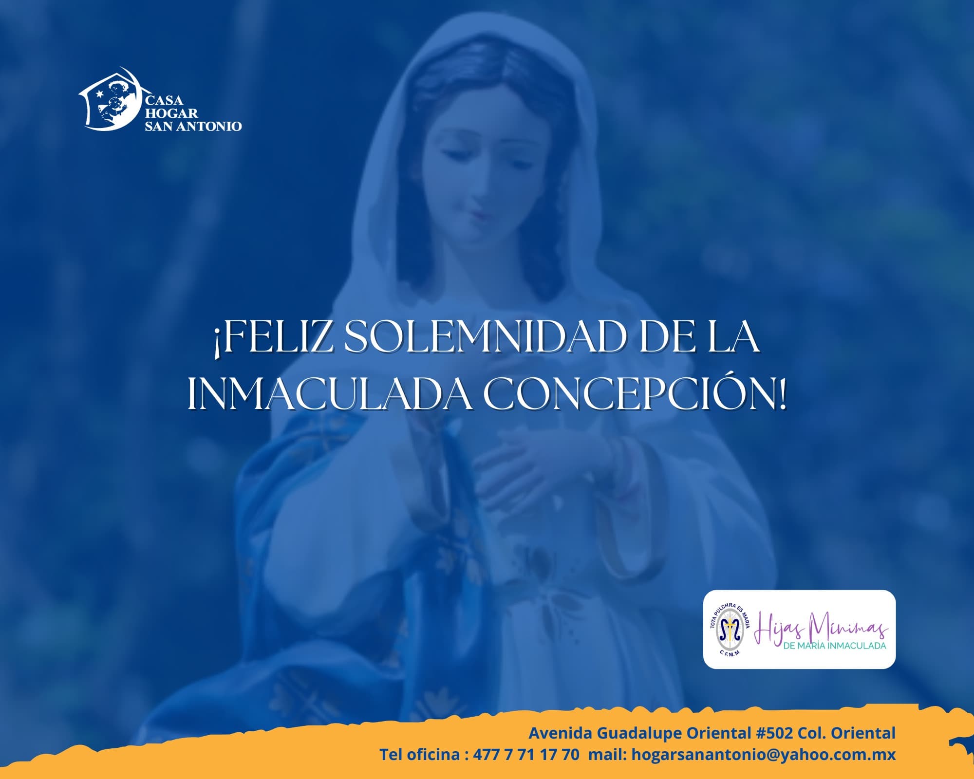 ¡Feliz Solemnidad de la Inmaculada Concepción