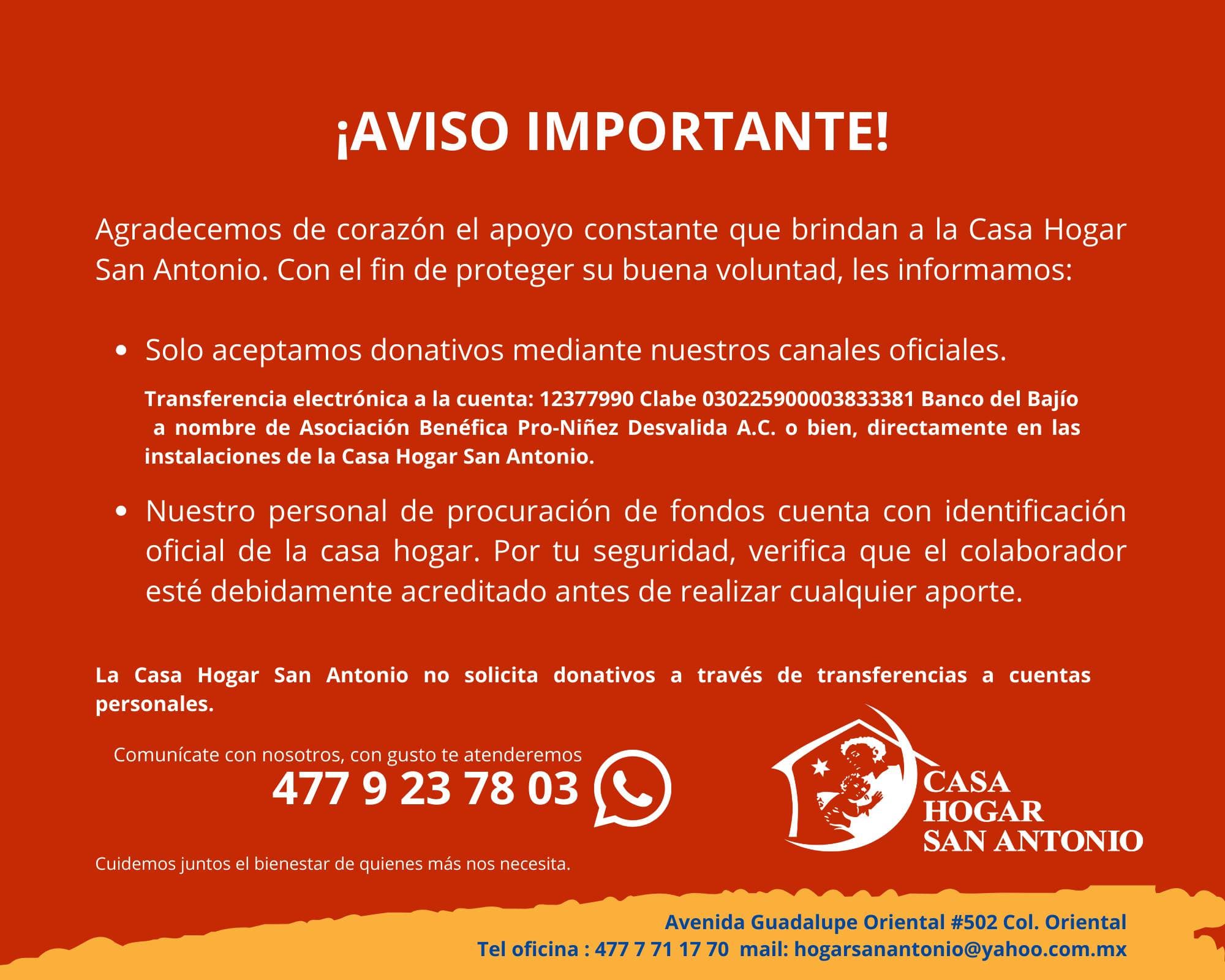 ¿Quieres apoyar a Casa Hogar San Antonio